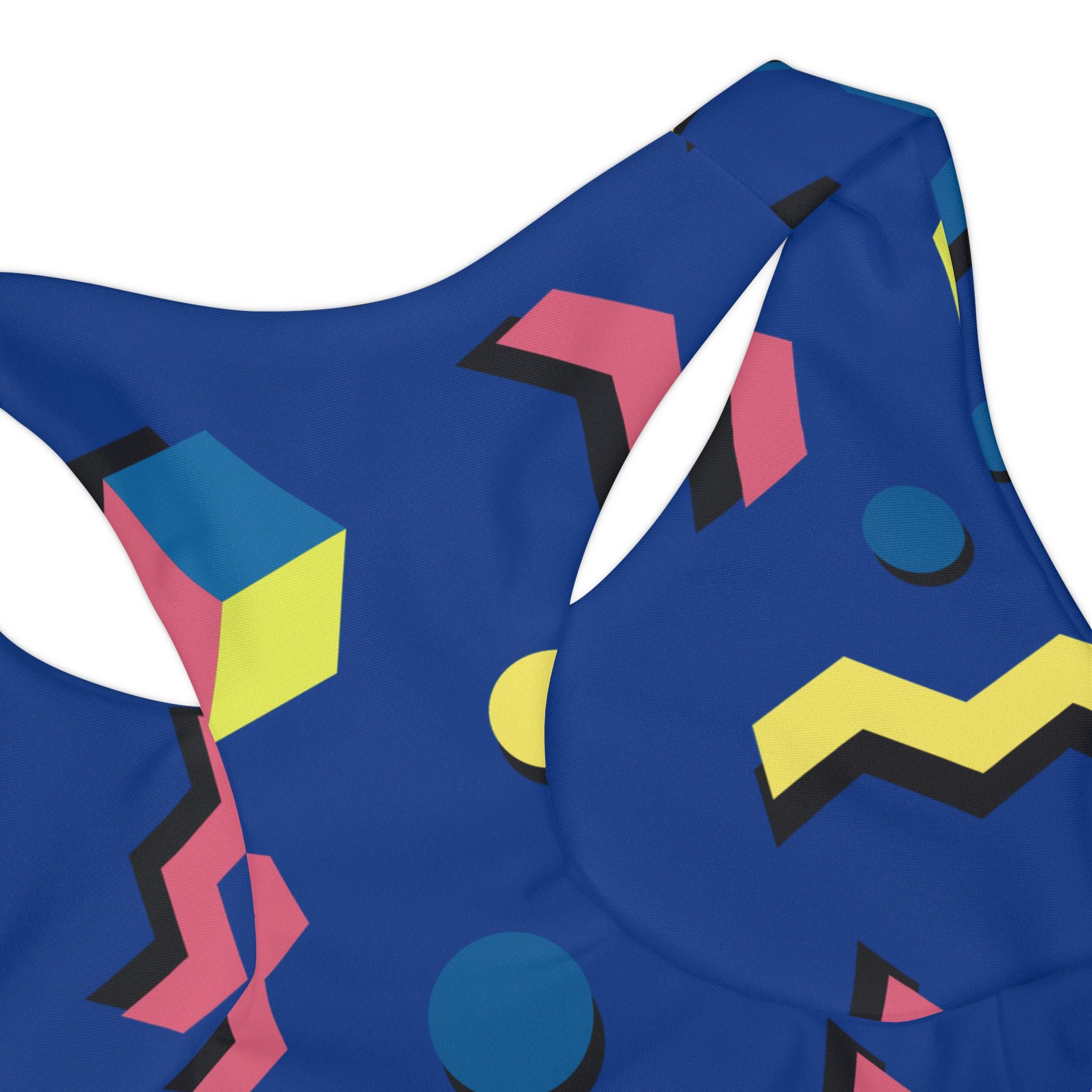 Blue Geometric Swimsuit