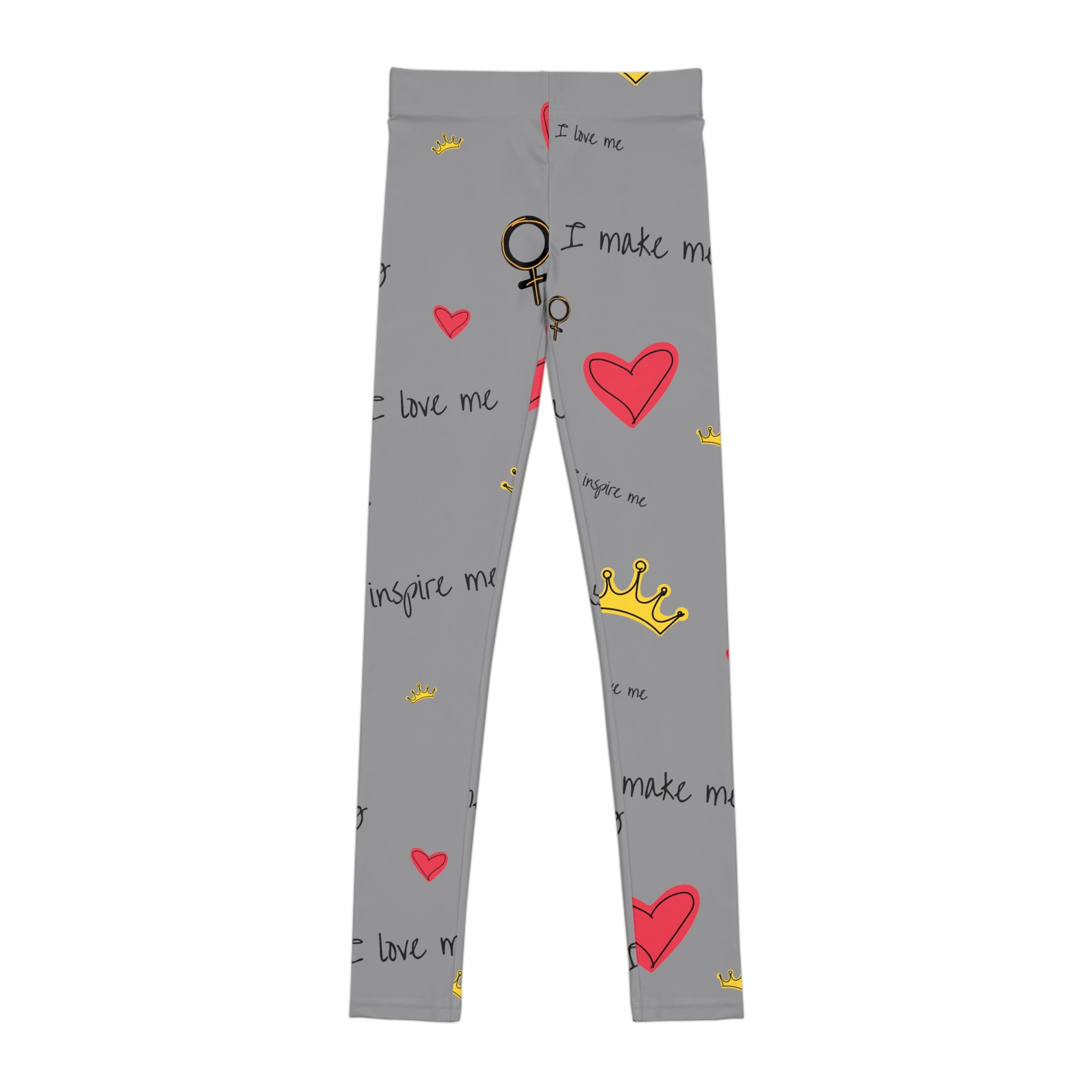 Hearts & Crowns in Grey Leggings