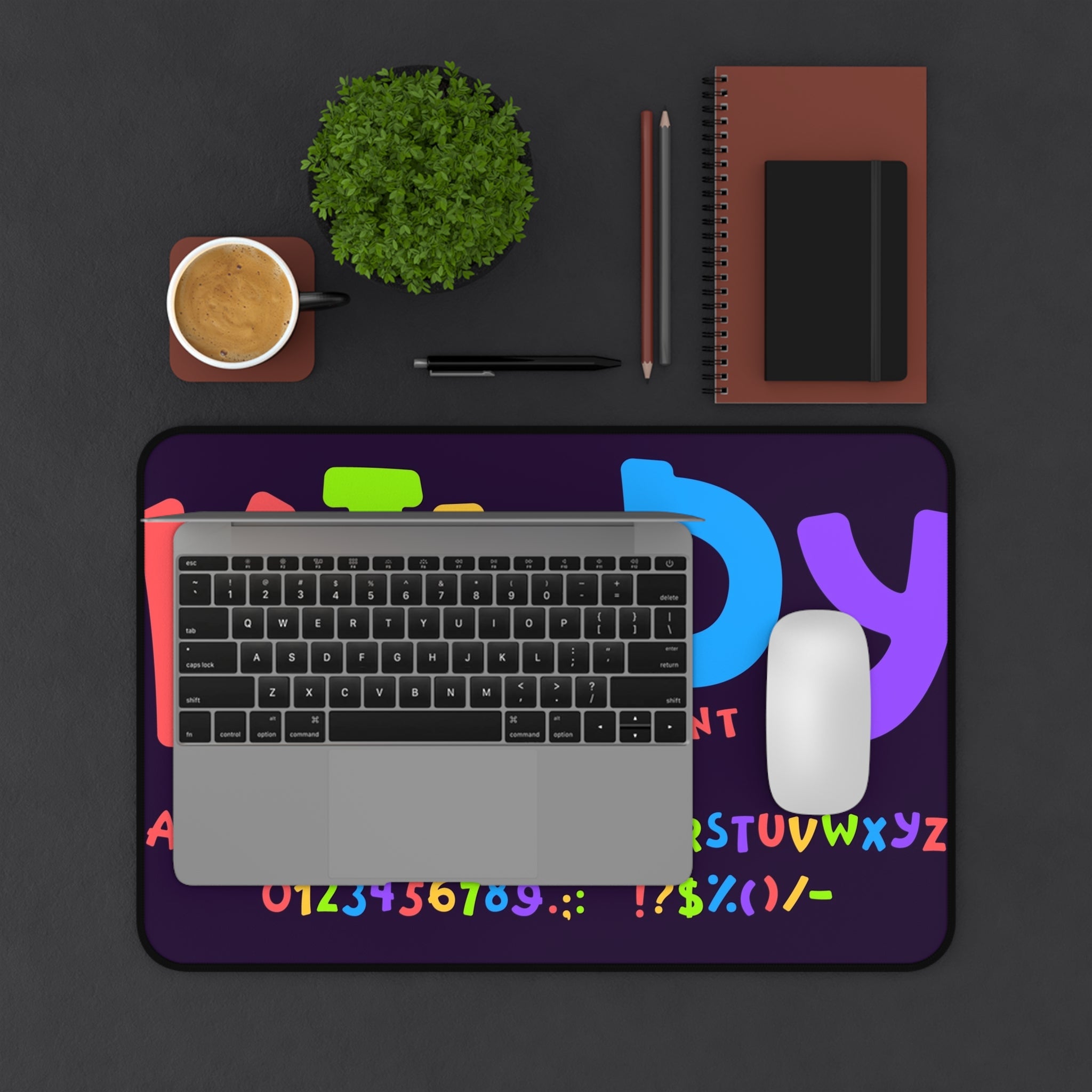 Desk Mat - Colourful Kiddy Alphabet Design