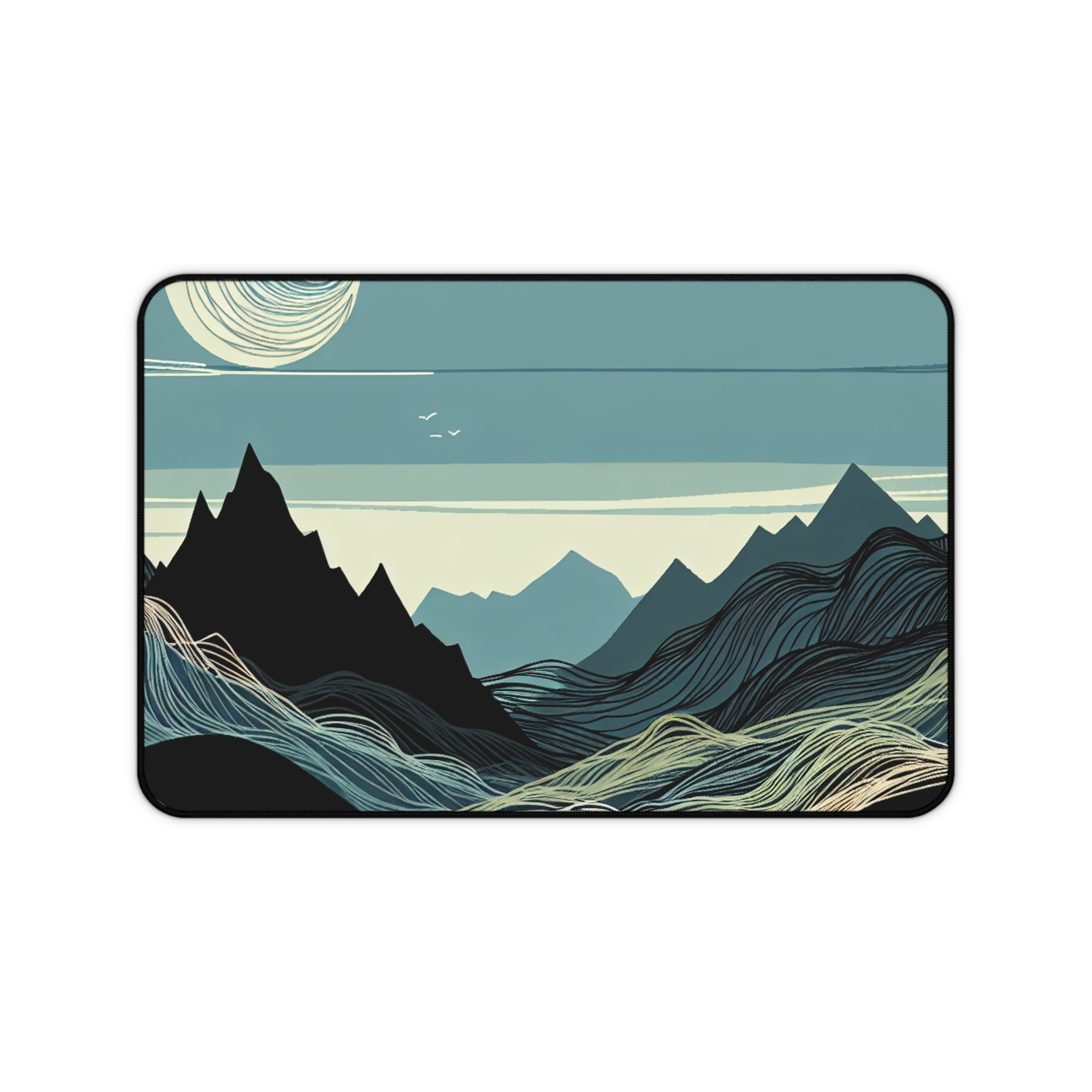 Desk Mat Night Mountain Moon Design