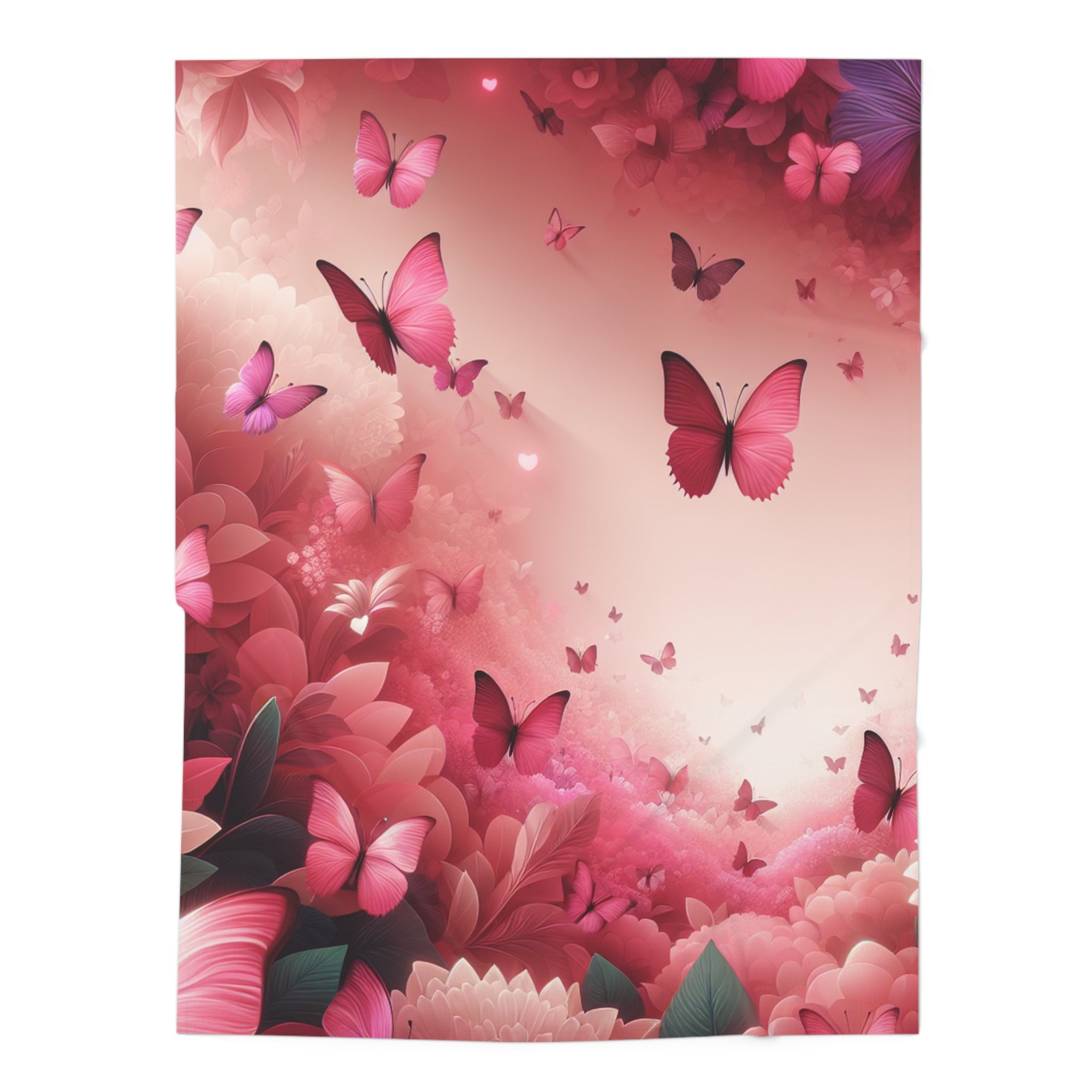 Pink Butterflies Blanket