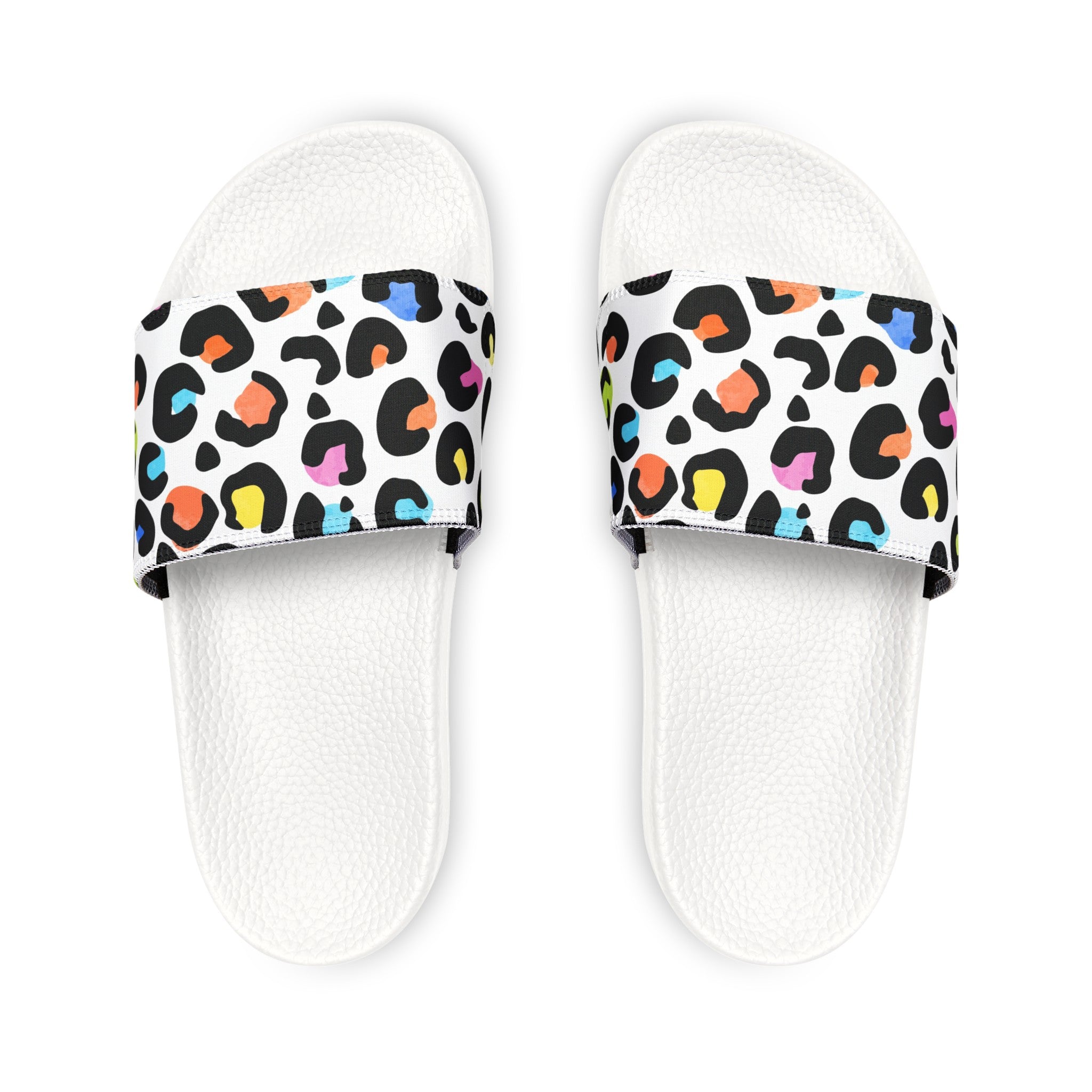 Multi Colours Leopar Slides