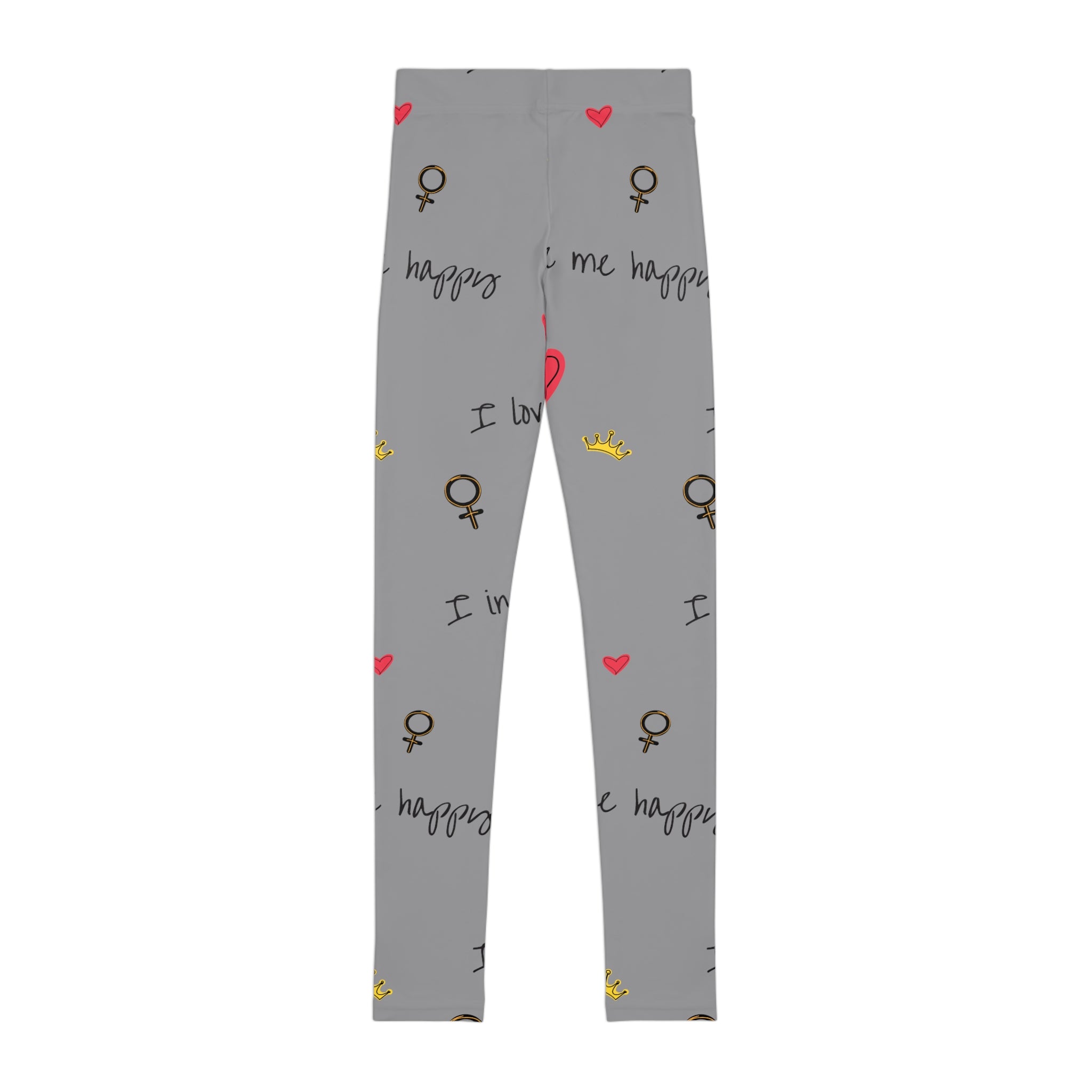 Hearts & Crowns in Grey Leggings