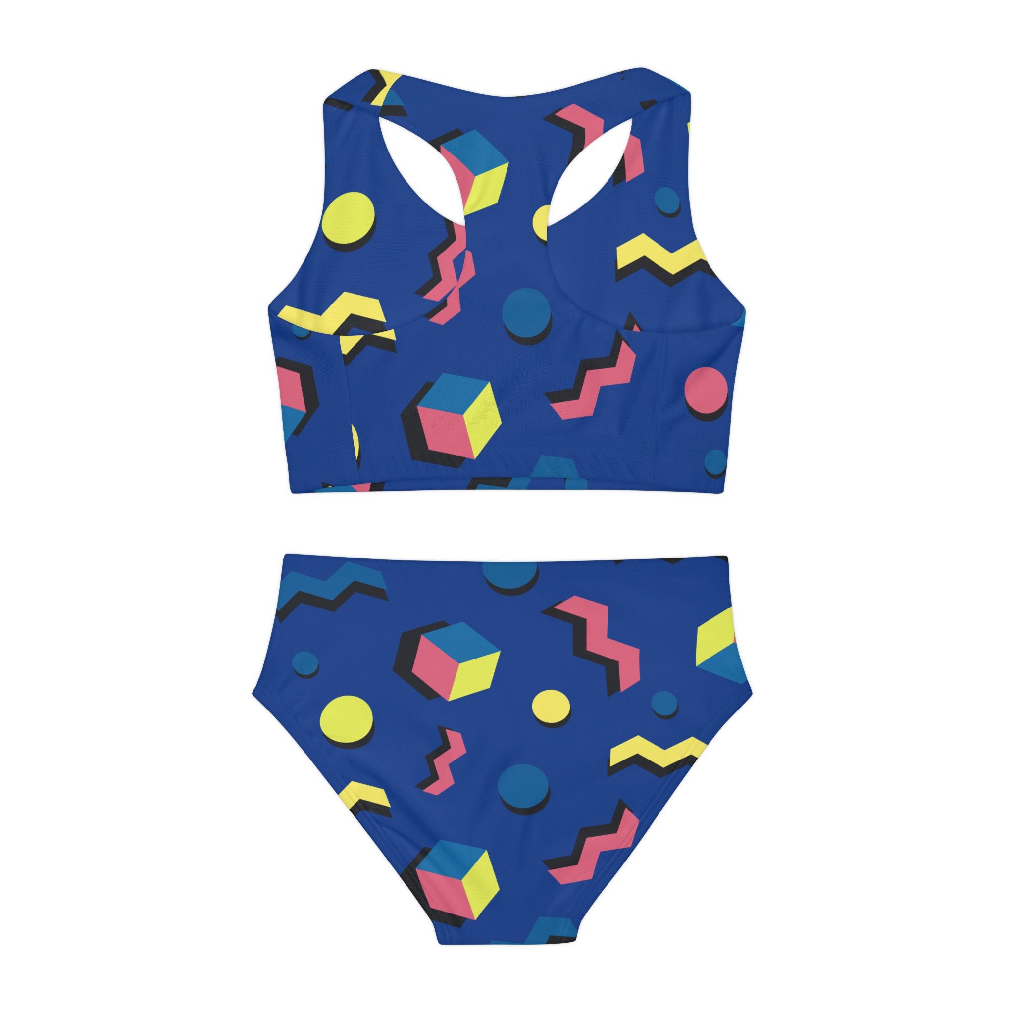 Blue Geometric Swimsuit