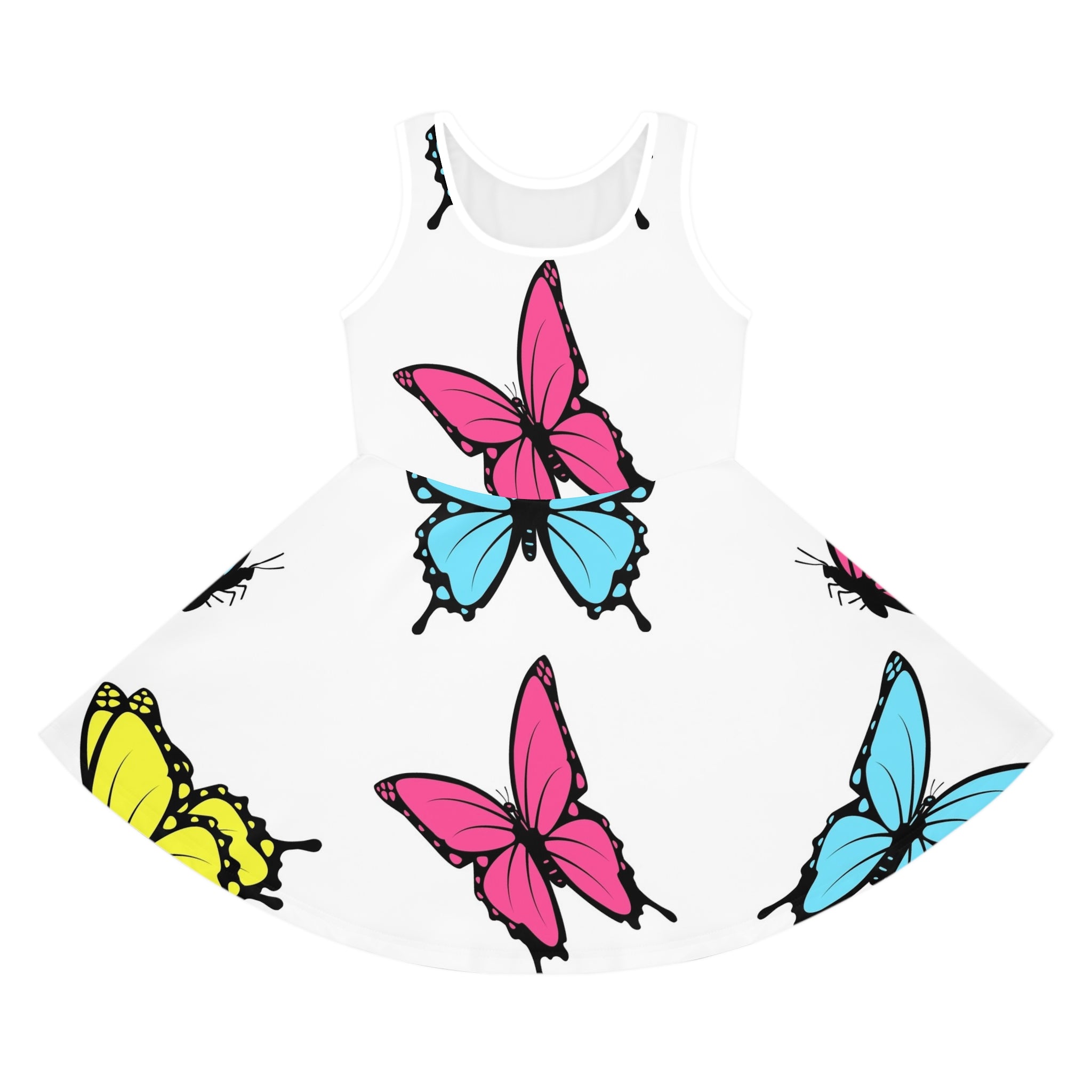 A butterfly sundress for kids girls is a delightful and vibrant piece of clothing, perfect for the warmer months